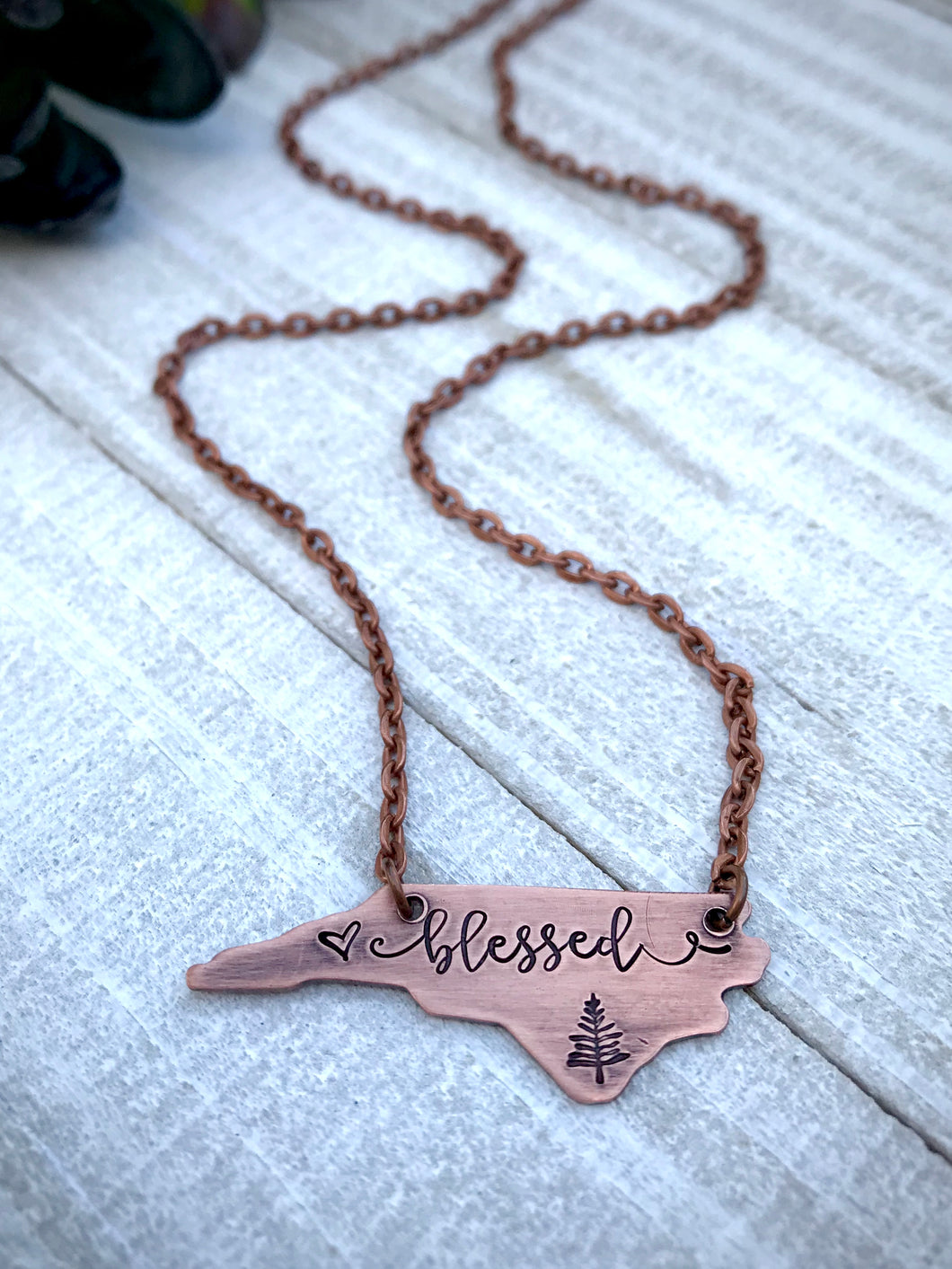 Copper North Carolina Blessed Necklace