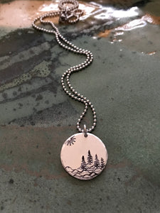 Into the Trees Landscape Necklace