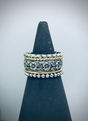 Carolina Stack Mixed Metal Stacking Rings