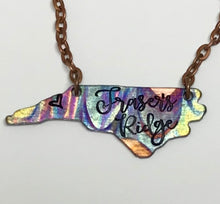 Load image into Gallery viewer, Flame Painted Copper Fraser&#39;s Ridge Necklace