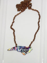 Load image into Gallery viewer, Flame Painted Copper Fraser&#39;s Ridge Necklace