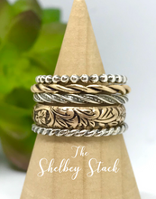 Load image into Gallery viewer, Shelbey&#39;s Stack Mixed Metal Stacking Rings