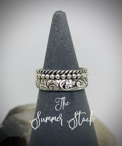 Summer Set Sterling Silver Stacking Rings