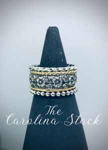 Carolina Stack Mixed Metal Stacking Rings