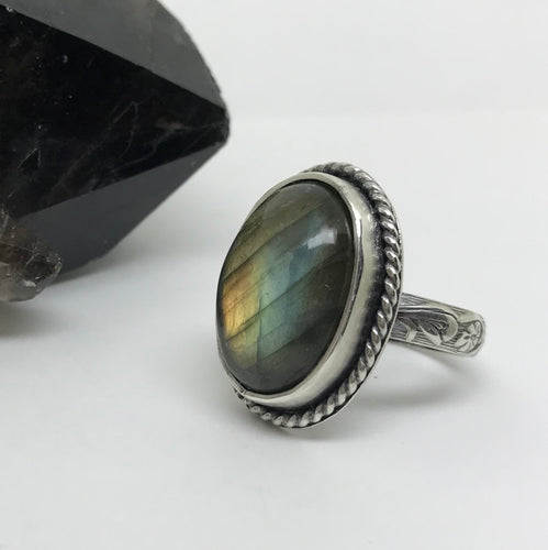 Labradorite Statement Ring