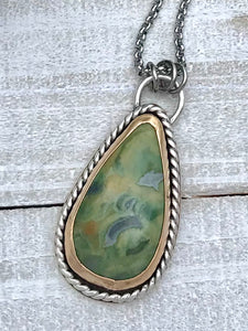 Ocean Jasper Teardrop Necklace