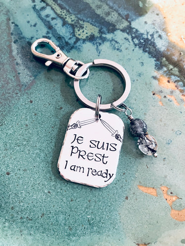 Je Suis Prest Keychain