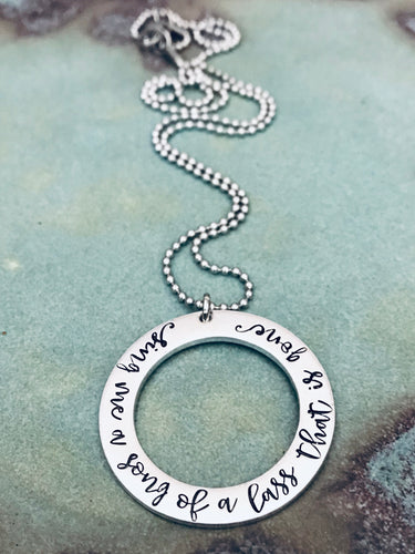 Skye Boat Song Washer Necklace