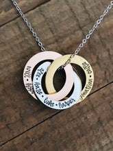 Load image into Gallery viewer, Tri-Color Russian Ring Necklace