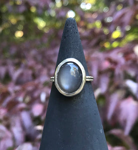 Gray Moonstone Ring