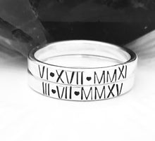 Load image into Gallery viewer, Sterling Silver Name Rings