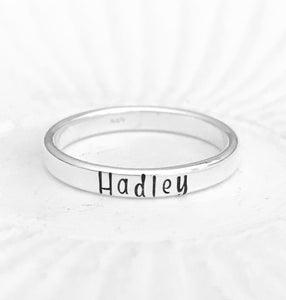 Sterling Silver Name Rings