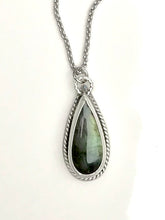 Load image into Gallery viewer, Teardrop Labradorite Necklace