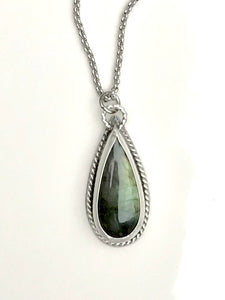 Teardrop Labradorite Necklace