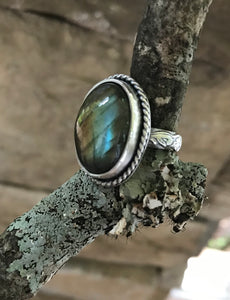 Labradorite Statement Ring