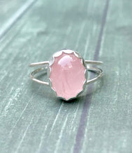 Load image into Gallery viewer, Rose Quartz Double Band Ring