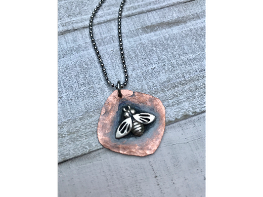 Copper Bee Necklace